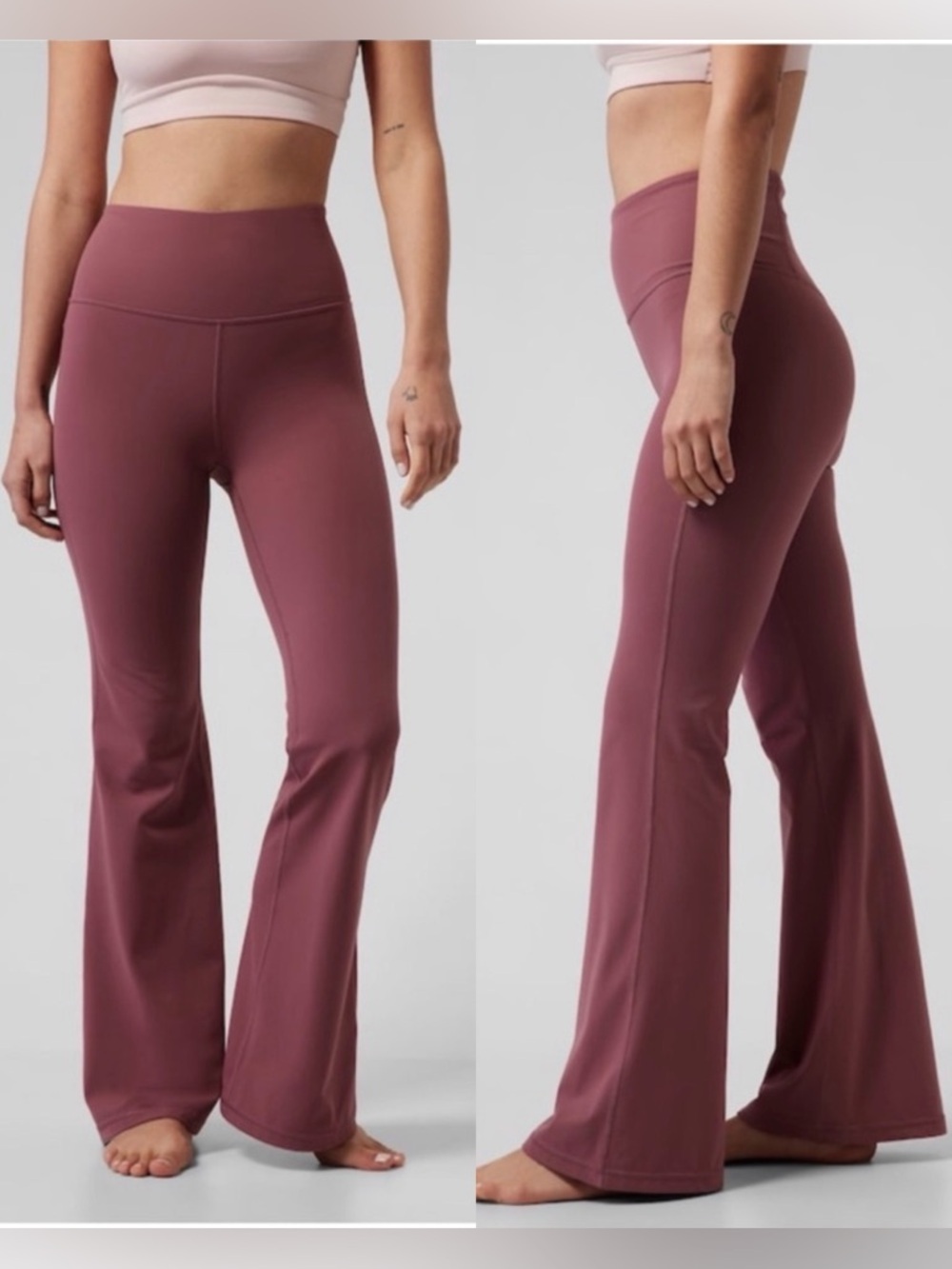 Athleta Elation Flare Pants in Tawny Rose , size XS Tall